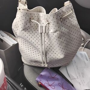 White Perforated Women's Bag